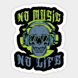 No Music No Life - Art Of Music Sticker